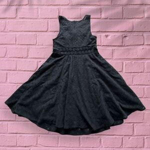 Free People Daisy Waist‎ Dress embroidered flowers eyelet sleeveless Size 4